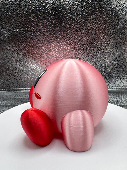 Mr. Pink Circle 3d Printed - Metallic Shine