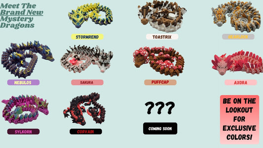 Mystery Dragon Egg - Over 60 Possible Dragon Combinations + 100 Egg Colors