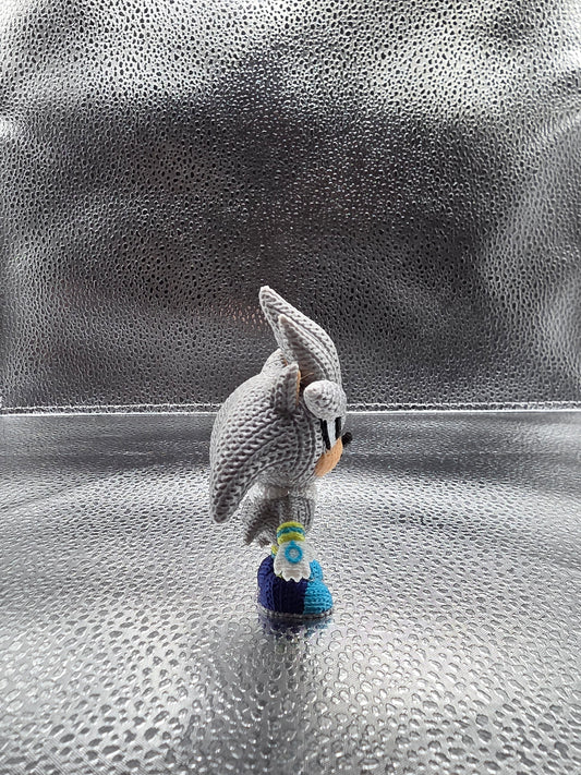 Silver Hedgehog 3" Tall Knitted Style