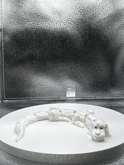 White Dog Dragon Flexi 3D Print