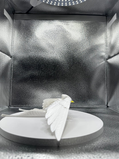 White Sparrow 3D Print - Metallic Shine