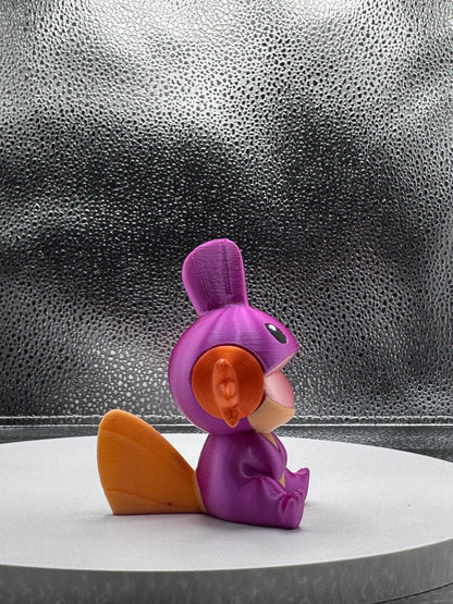 Muddymon 3d Print COLORED 3 Inches Tall - Metallic Shine