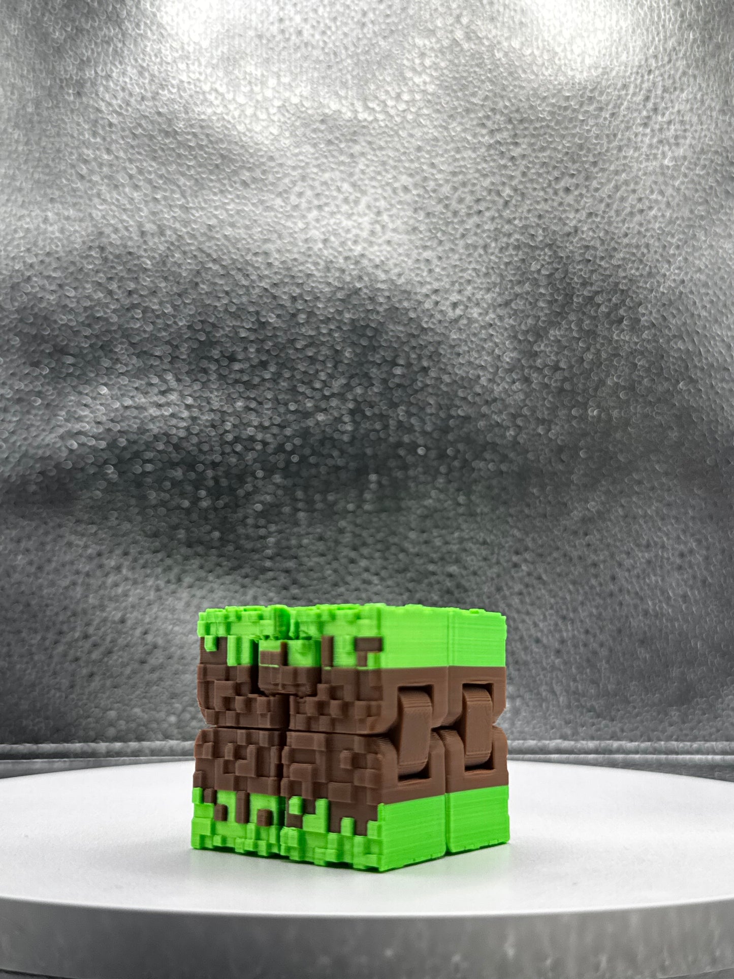 Grass Block Fidget Cube 3D Print