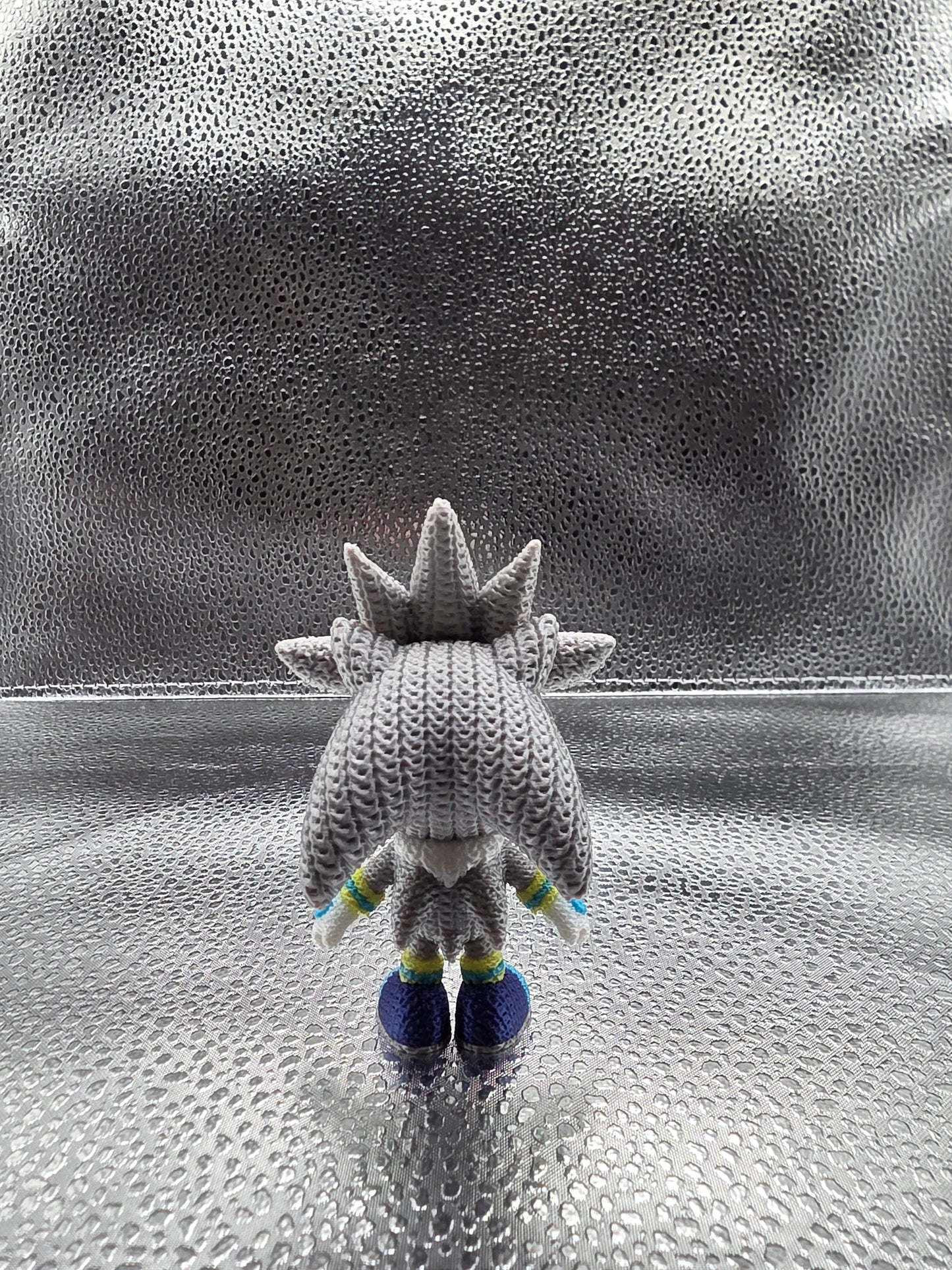 Silver Hedgehog 3" Tall Knitted Style