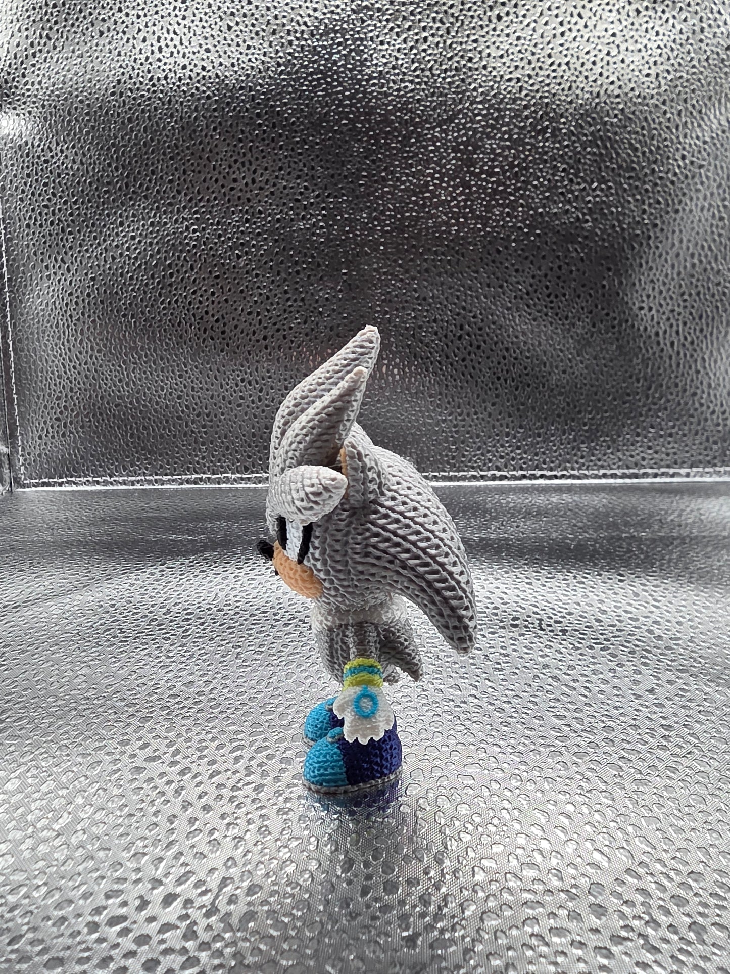 Silver Hedgehog 3" Tall Knitted Style