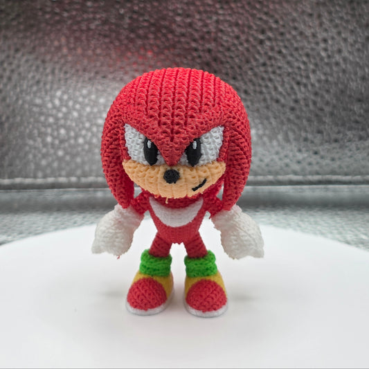 Red Knuck Knitted Style 3D Print