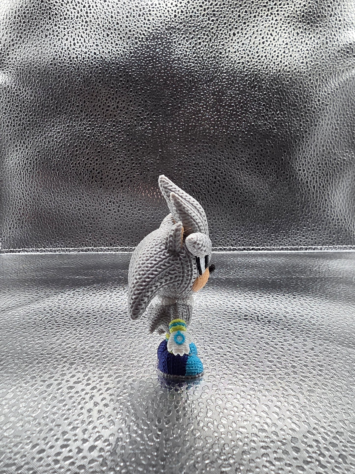 Silver Hedgehog 3" Tall Knitted Style