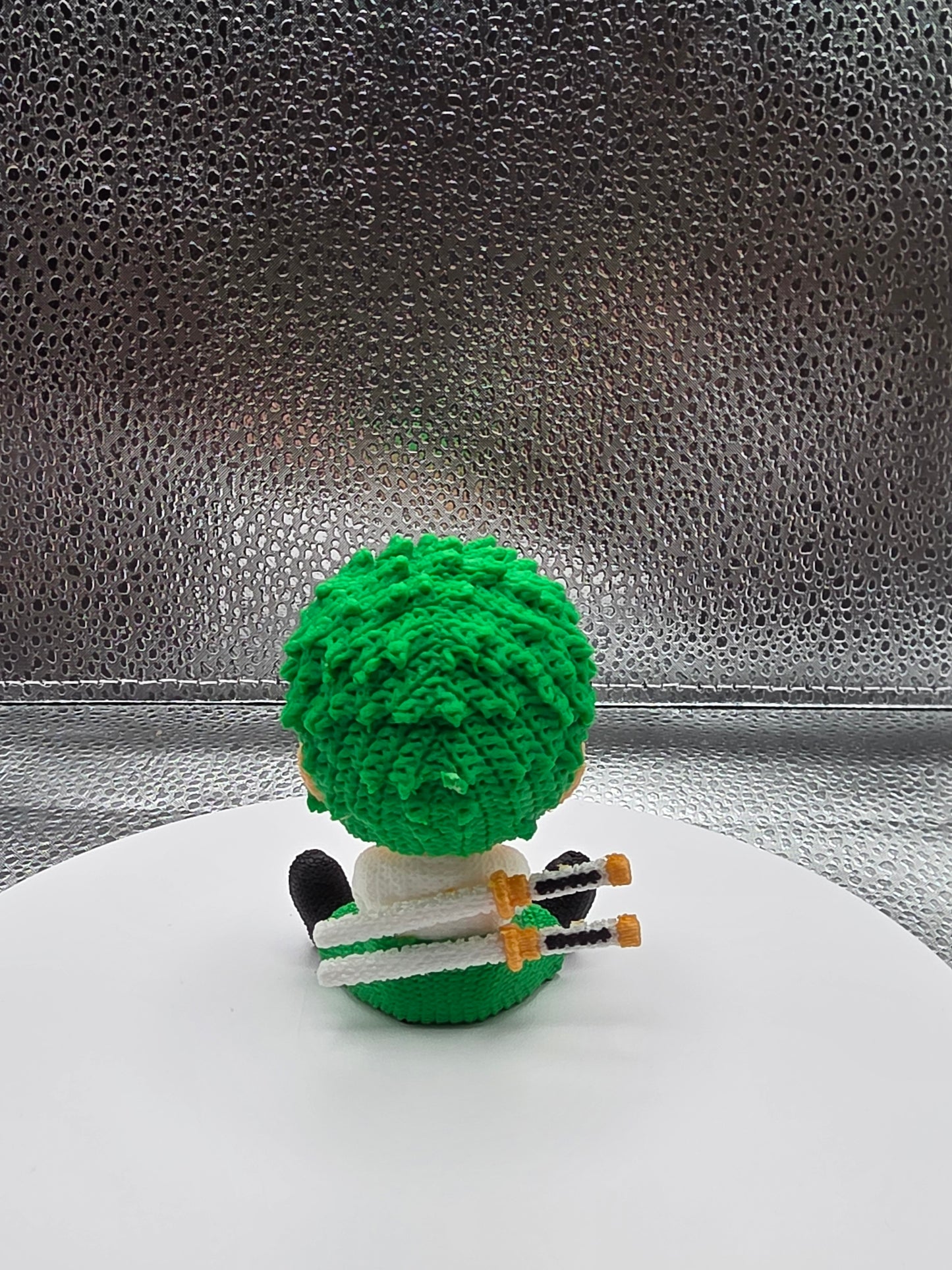 Green Hair Sword Dueler Knitted Style 3D Print